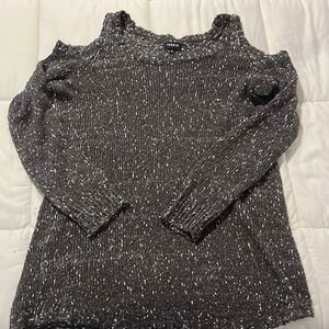 Cold shoulder knit sweater